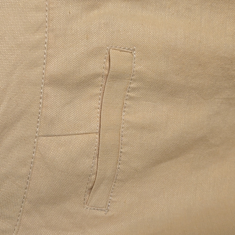 Kasper Linen Blend Pants Butter Yellow Straight Leg Career Trousers Sz 12 - Picture 5 of 7
